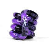Purple and black marbled Tangle Jr fidget toy designed to enhance focus and creativity for all ages