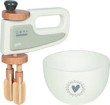 Wooden Hand Mixer & Bowl