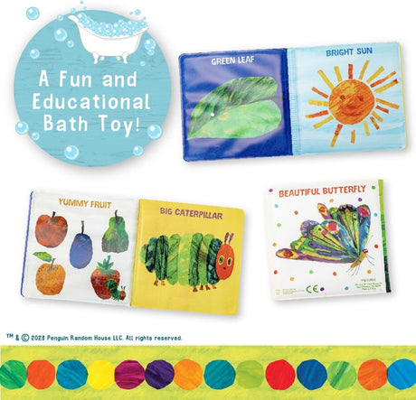 The Very Hungry Caterpillar Bath Book with colorful vinyl pages for fun and educational bath time play.
