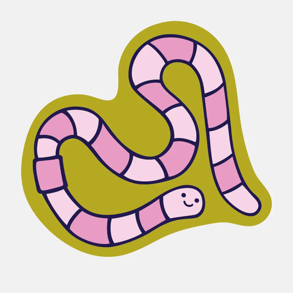 Worm Sticker