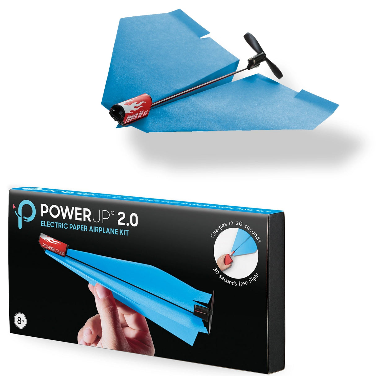 Powerup 2.0 Paper Airplane Engine | Blue