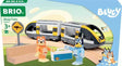 Bluey Train toy set with Bluey and Bingo figures and a colorful passenger train