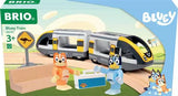 Bluey Train toy set with Bluey and Bingo figures and a colorful passenger train