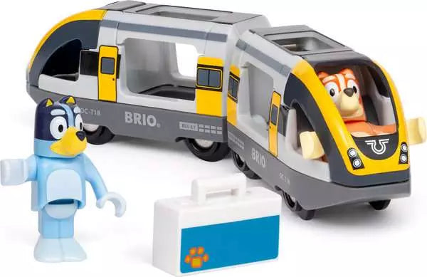 Bluey Train toy with Bluey figure and suitcase accessory