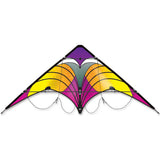 Vision Sport Kite | Sunset stunt kite with vibrant purple, yellow, and orange colors and durable ripstop nylon fabric.