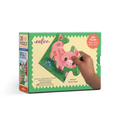 20pc Little Farm Puzzle box showing a colorful pig farm scene with large puzzle pieces
