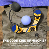 Slingshot Blue toy slingshot with soft foam balls for indoor and backyard play