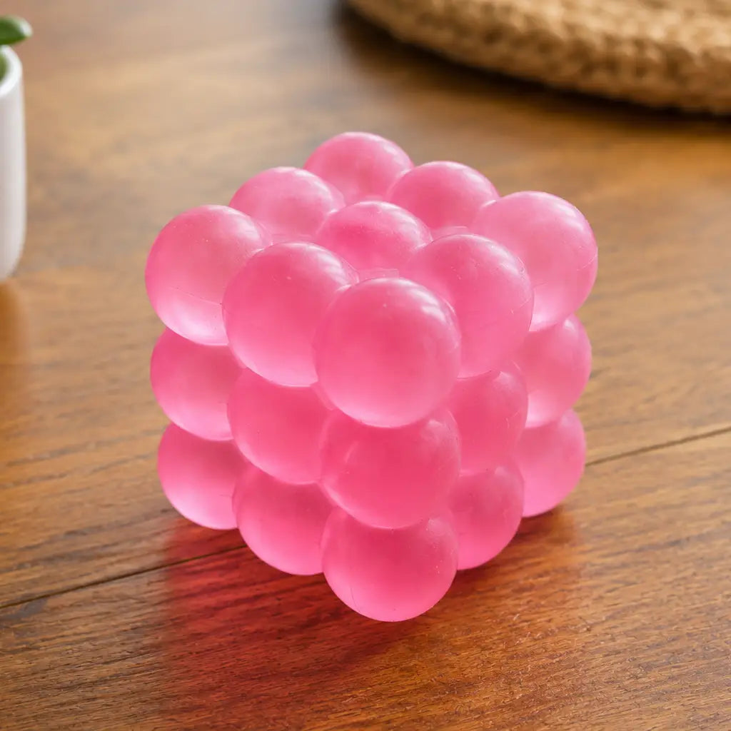 Feelzies Slow Flow Bubble Cube pink bubble toy