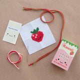 Kawaii Strawberry Cross Stitch Matchbox