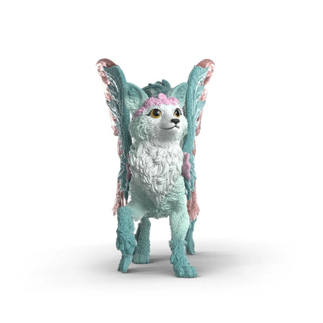 Bayala | Winged Fox turquoise winged fox figurine with pink accents
