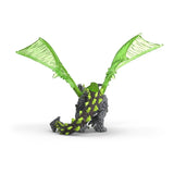 Eldrador Creatures | Rock Dragon toy with green wings and textured gray body