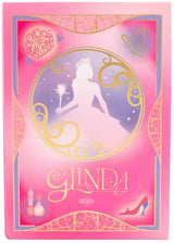 Wicked Glinda Journal featuring a pink hardcover with Glinda silhouette, magical motifs, and gold decorative accents.
