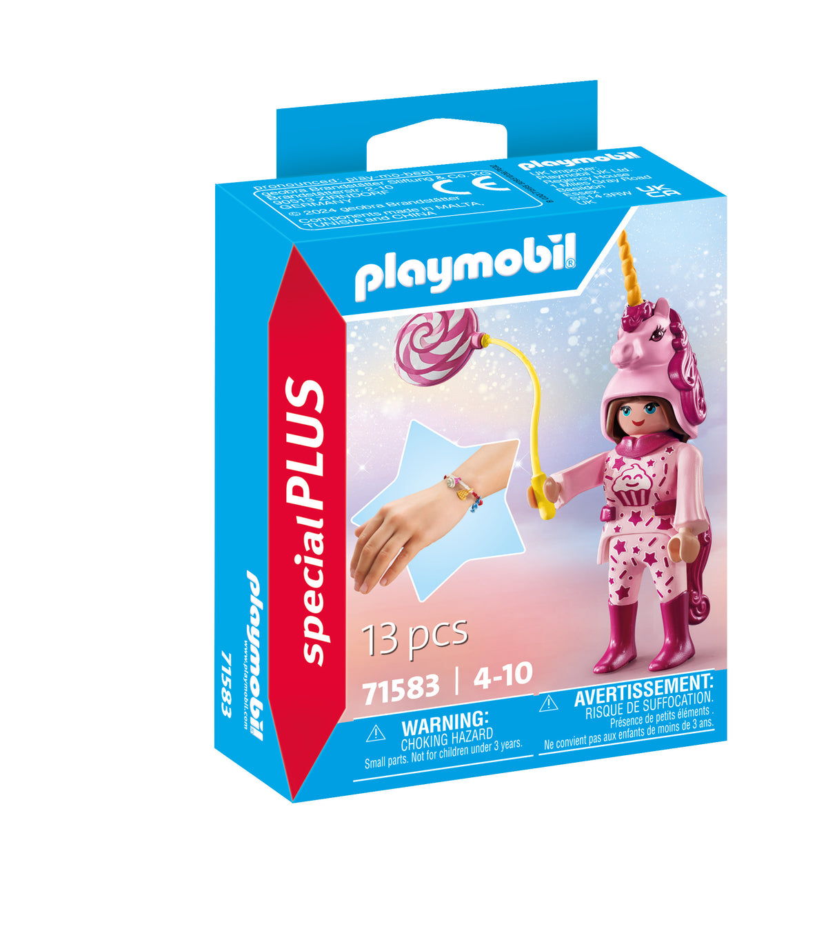 Special Plus | Sweets Unicorn box featuring a pink unicorn character and candy themed accessories