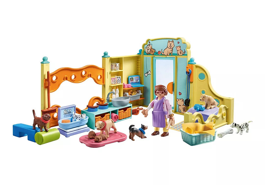 My Life | Puppy Care Center playset with puppy figures grooming station and colorful accessories