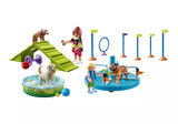 My Life | Dog Park playset with children dogs agility ramp hoops flags and splash pool