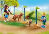 My Life | Dog Park playset with children, dogs, agility equipment, and a play tunnel