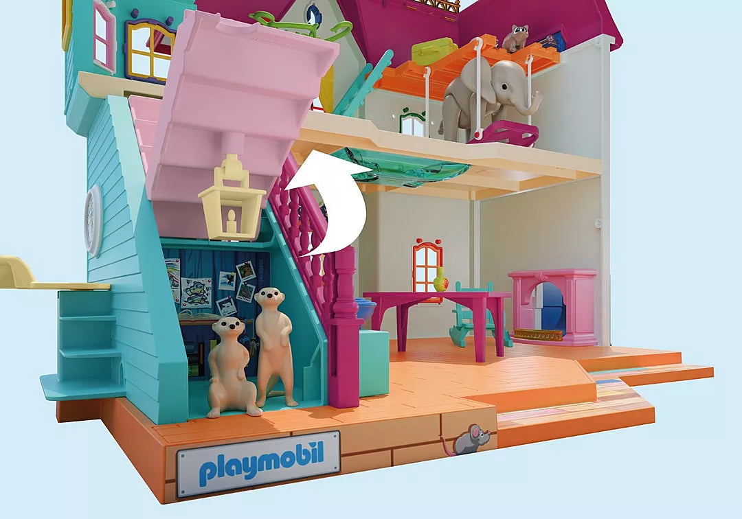 Animals & Friends | Animal Mansion colorful mansion scene with rooms stairs and toy animals