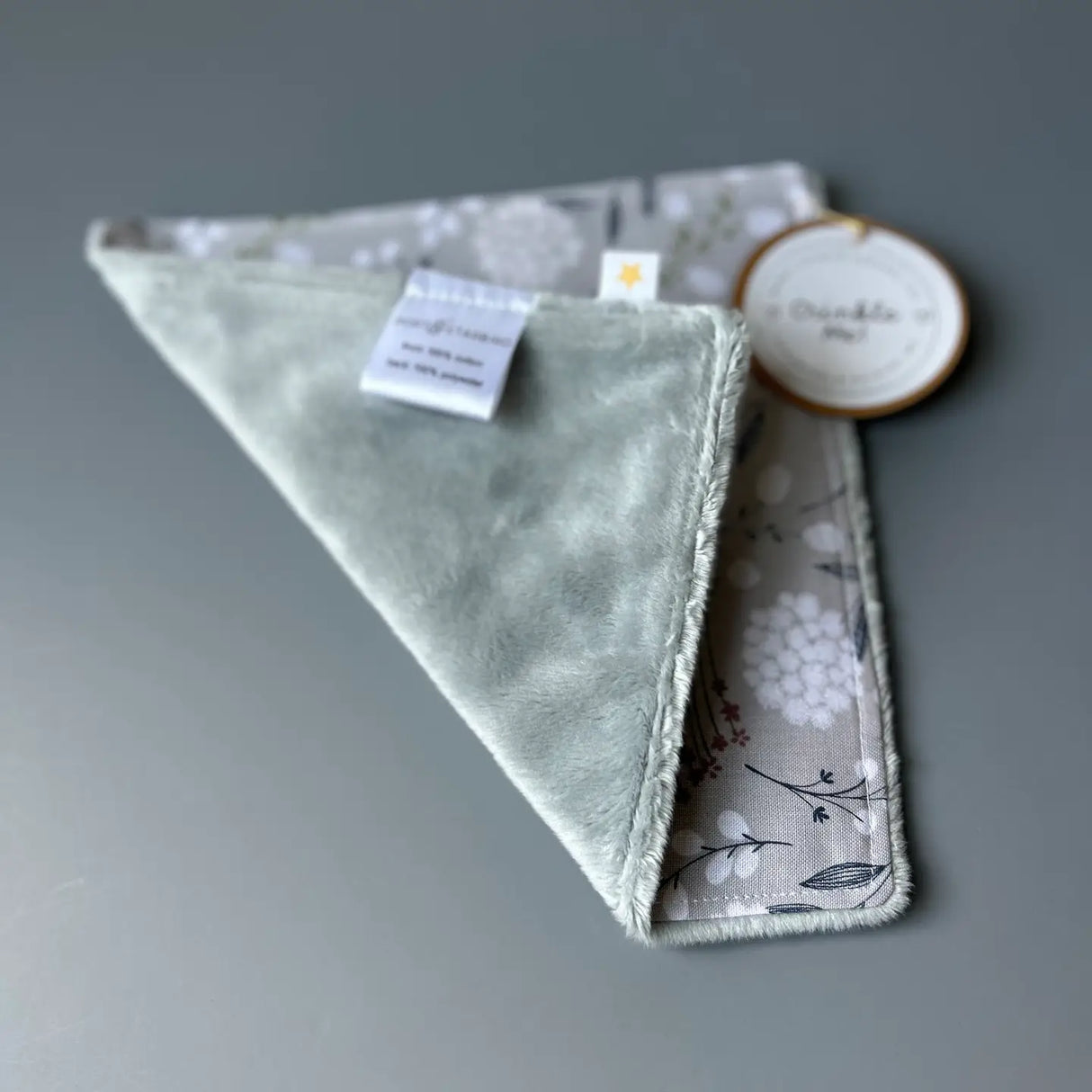 Minky Crinkle | Wildflowers on Grey