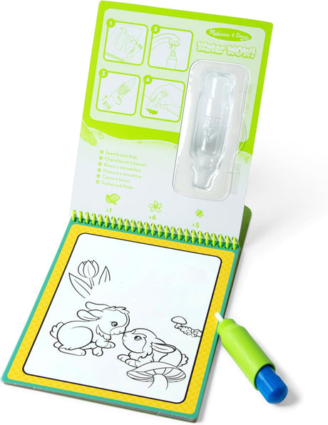 Water WOW! Spring reusable activity pad with water pen and spring-themed animal drawings