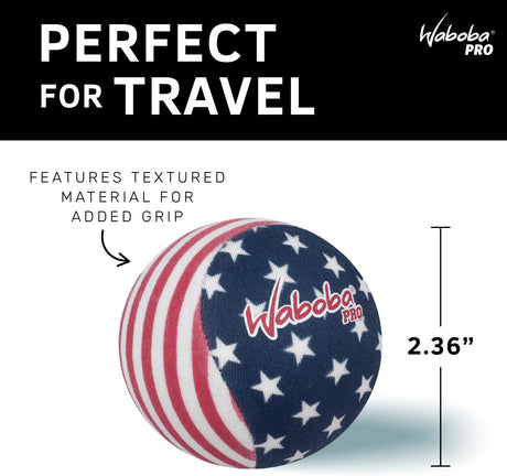 Waboba Pro | Stars & Stripes ball with textured surface and patriotic red white and blue design