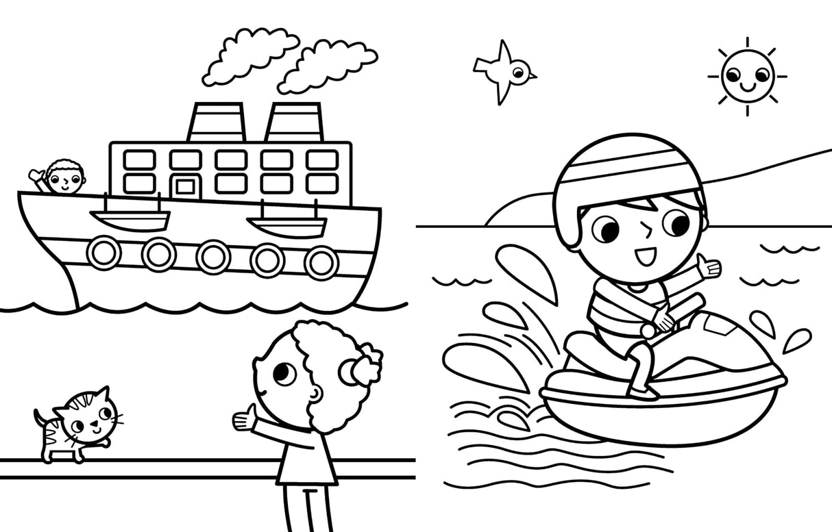 My Busy Things That Go Coloring Book