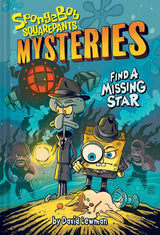 Cover of SpongeBob SquarePants Mysteries #1: Find a Missing Star featuring SpongeBob and Squidward as detectives.