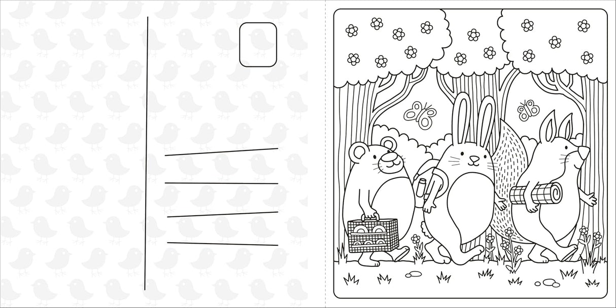 Super Cuties: A Cozy Springtime Coloring Book