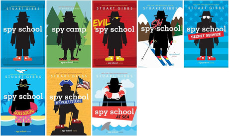 Spy School #11: Goes North book cover featuring a spy figure in winter gear against snowy Alaskan mountains background.