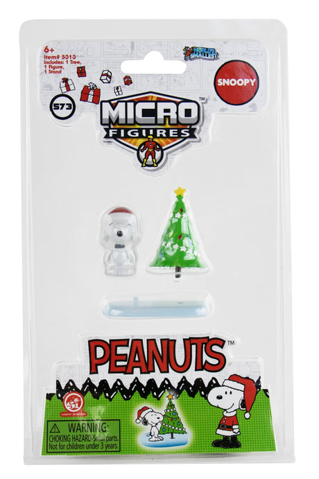 World's Smallest Charlie Brown Christmas miniature Snoopy and Christmas tree figures in package