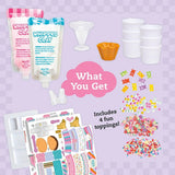 Whipped Clay Froyo Shop kit with whipped clay cups toppings and decorating stickers