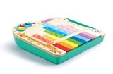 Colorful interactive pixel piano toy with light-up keys and playful design for children learning music.