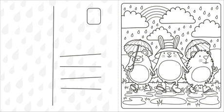 Super Cuties: A Cozy Comfy Rainy Day Coloring Book