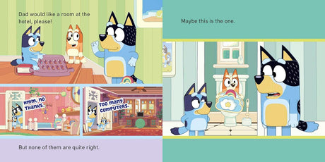 Bluey: What Games Should We Play? Lift the Flap! board book showing Bluey and family playing and exploring fun surprises.