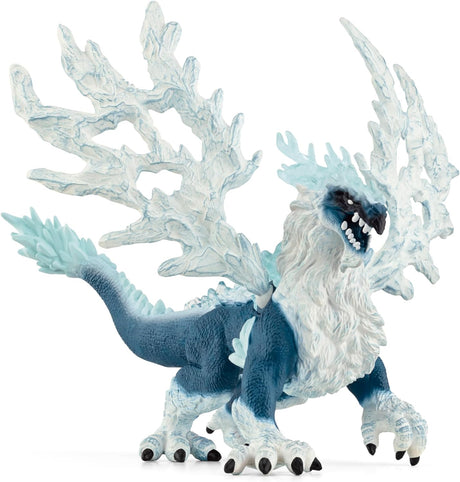 Eldrador Creatures | Ice Dragon figure with icy wings, sharp claws, and fierce teeth, ready to soar and attack.