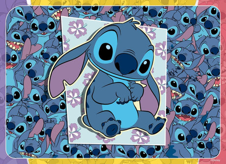 100pc Stitch Puzzles featuring a playful Stitch design, perfect for kids ages 5+ to enjoy a fun and calming activity.