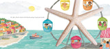 Illustration from If You Spot a Shell showing a colorful Ferris wheel with children by the seaside and a large starfish.