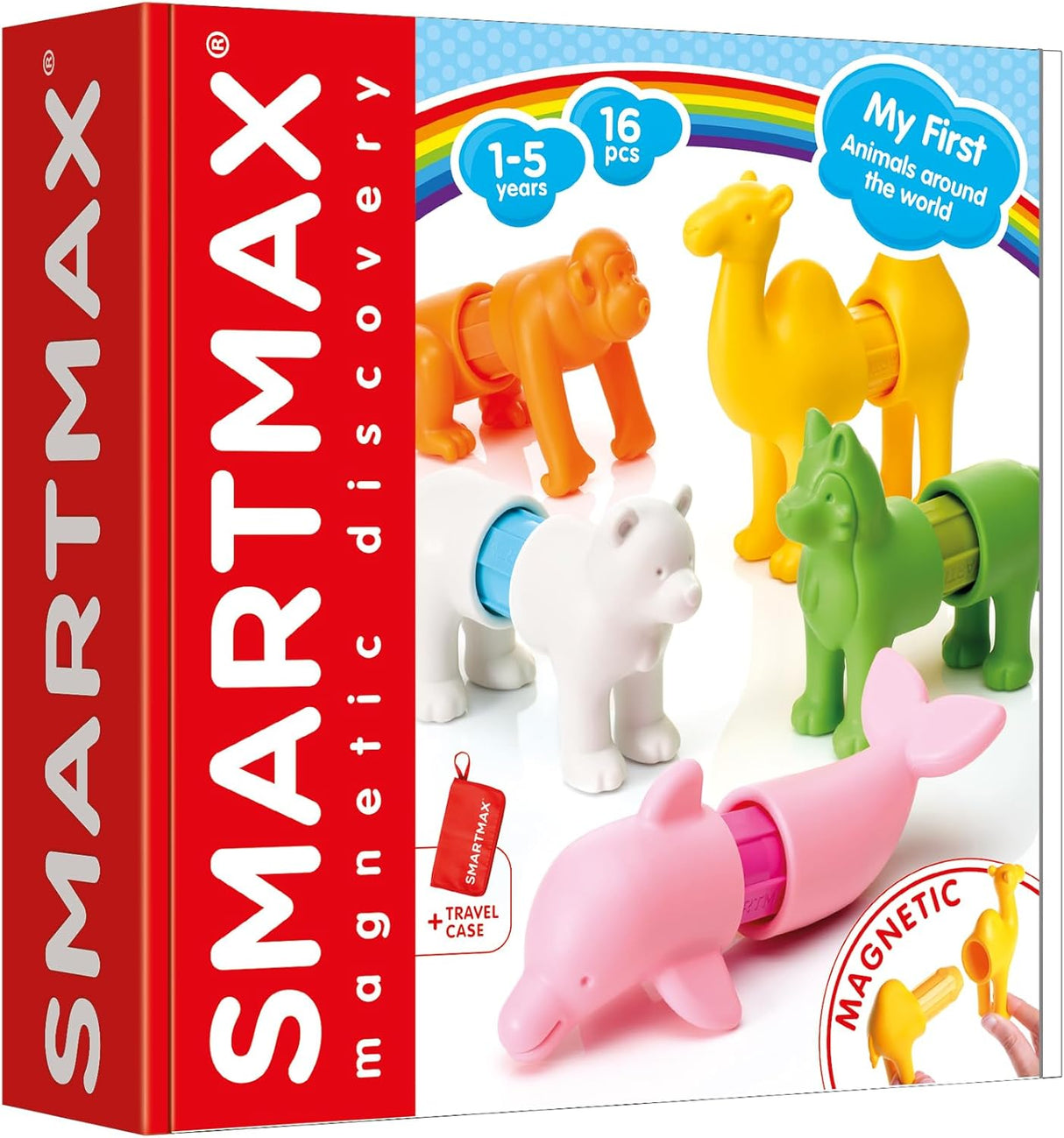 Colorful magnetic animal toys for toddlers ages 1 to 5 from Smartmax My First Animals Around the World set