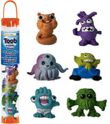 TOOB | Friendly Aliens set with six colorful mini alien figurines in a clear resealable carrying case.