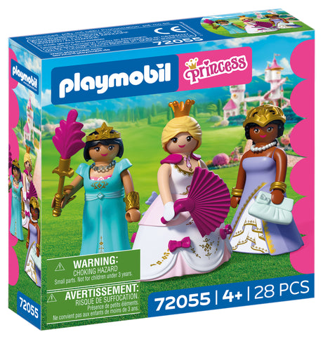 Princess | Three Princesses toy set featuring three princess figures in colorful royal outfits