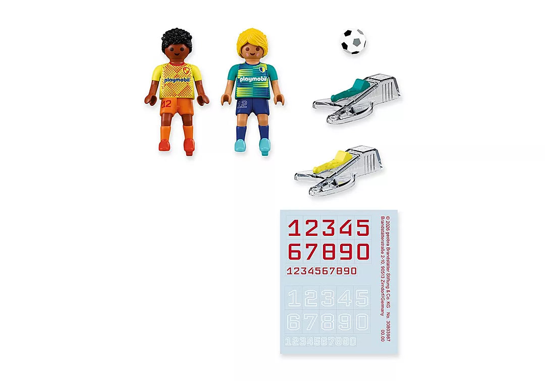 My Life | Soccer Players figurines with soccer ball, goals, and number stickers