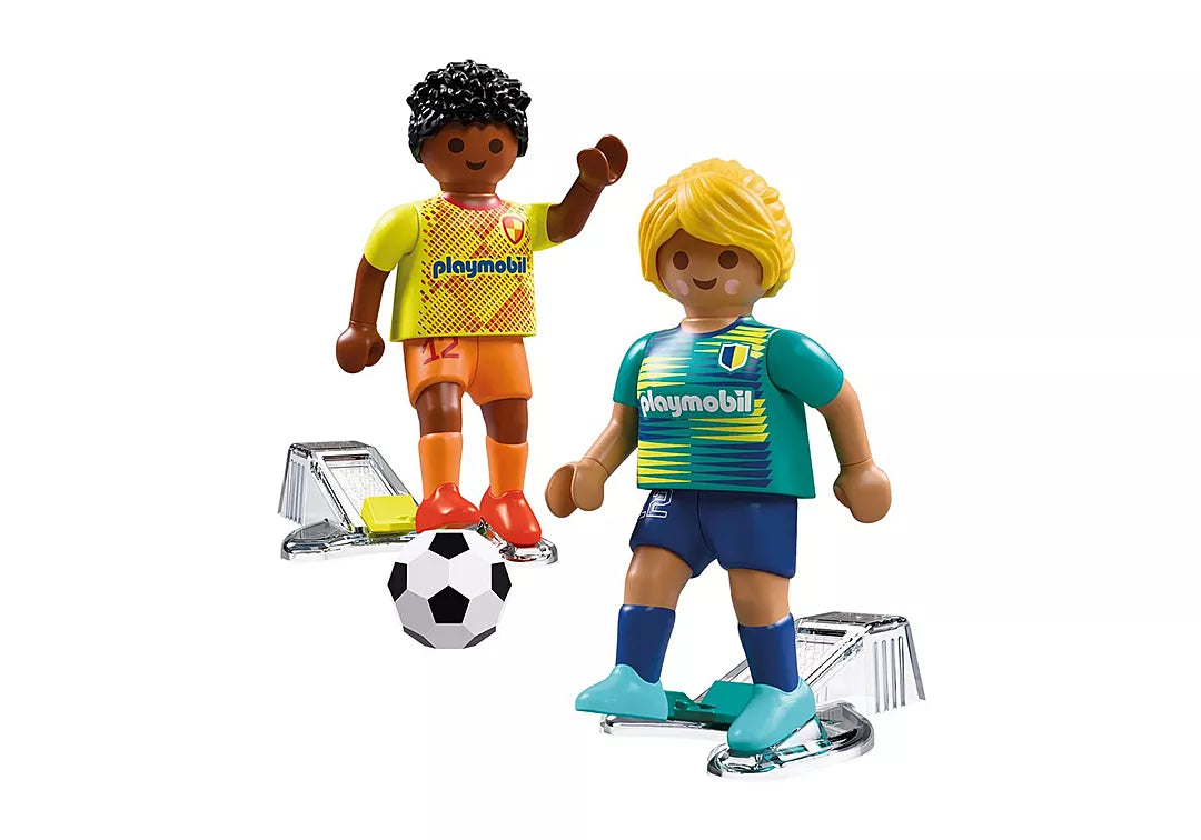 My Life | Soccer Players with two toy soccer players, a soccer ball, and goals