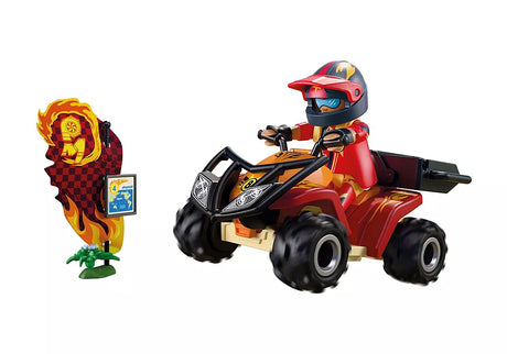 Cars | Off-Road Quad with racing driver figure and flame target accessory