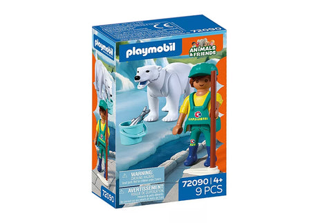 Animals & Friends | Zoo: Polar Bear & Keeper boxed toy set with polar bear and keeper figure