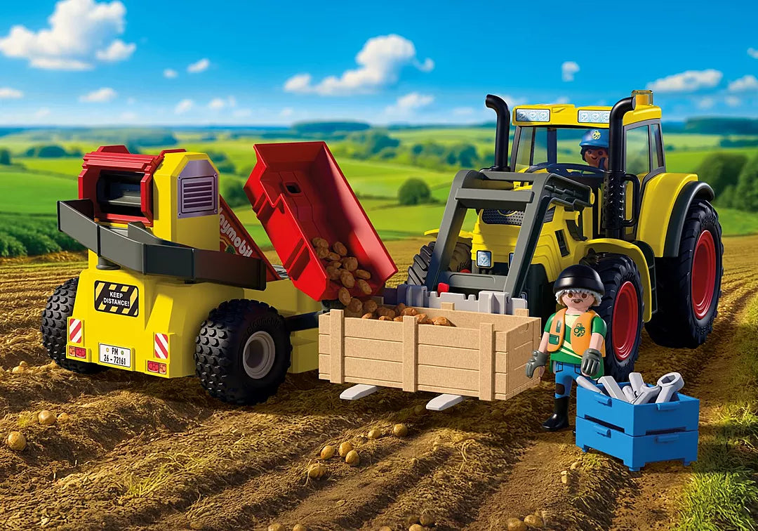 Country | Large Tractor with Potato Harvester