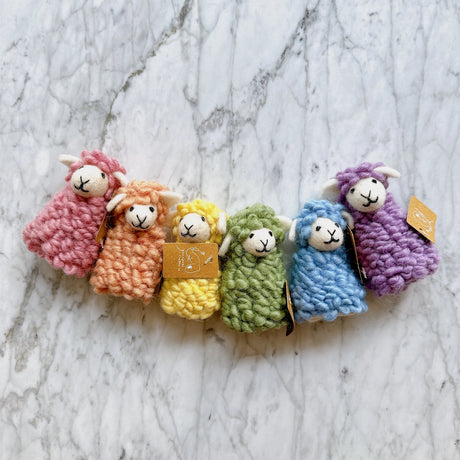 Felt Finger Puppet | Pastel Sheep