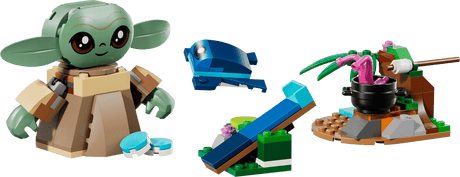Star Wars Grogu's Homestead with Grogu figure and colorful building pieces