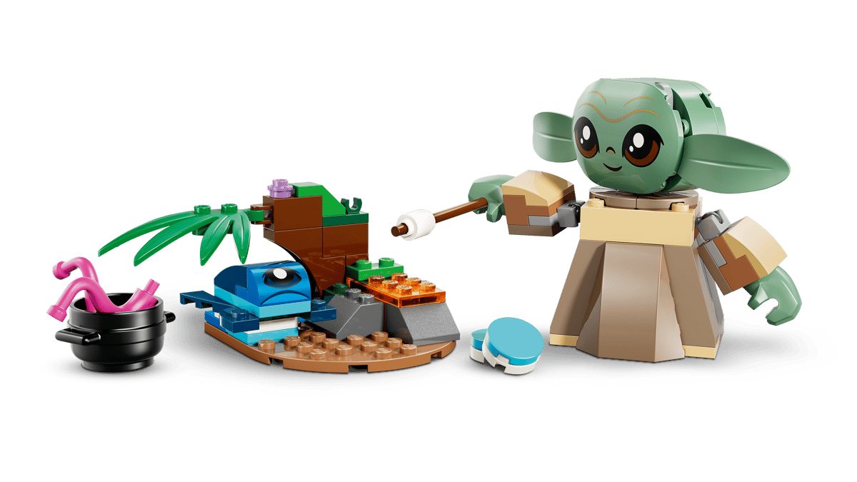 Star Wars Grogu's Homestead featuring a Grogu figure and colorful play accessories