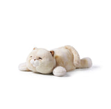 McHugs Weighted Lazy Cat plush toy lying down on its belly