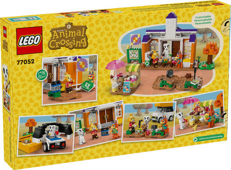 LEGO Animal Crossing K.K.'s Concert at the Plaza set with characters, town hall, café, and customizable features.