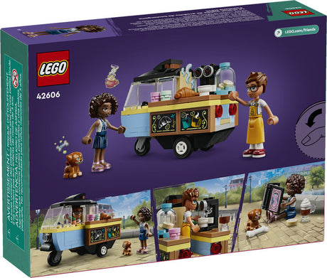 LEGO Friends Mobile Bakery Food Cart with 2 mini-dolls, dog, bakery cart, and play accessories for kids 6+